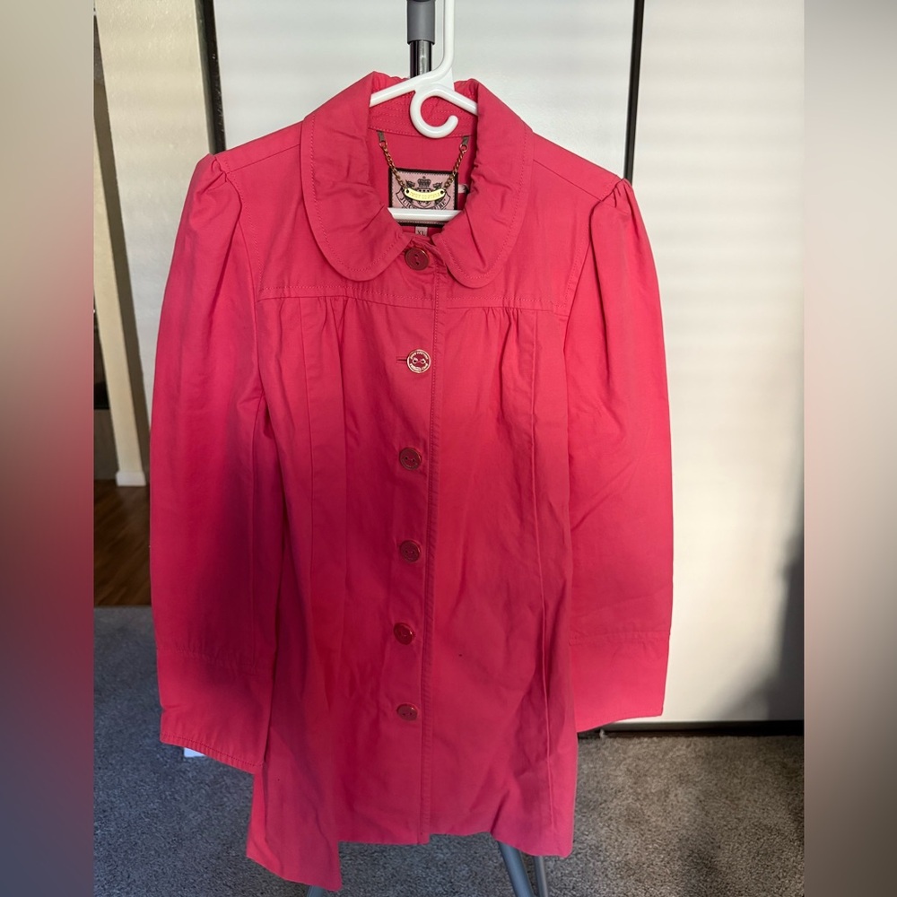 Juicy Couture Vibrant Pink Trench Coat